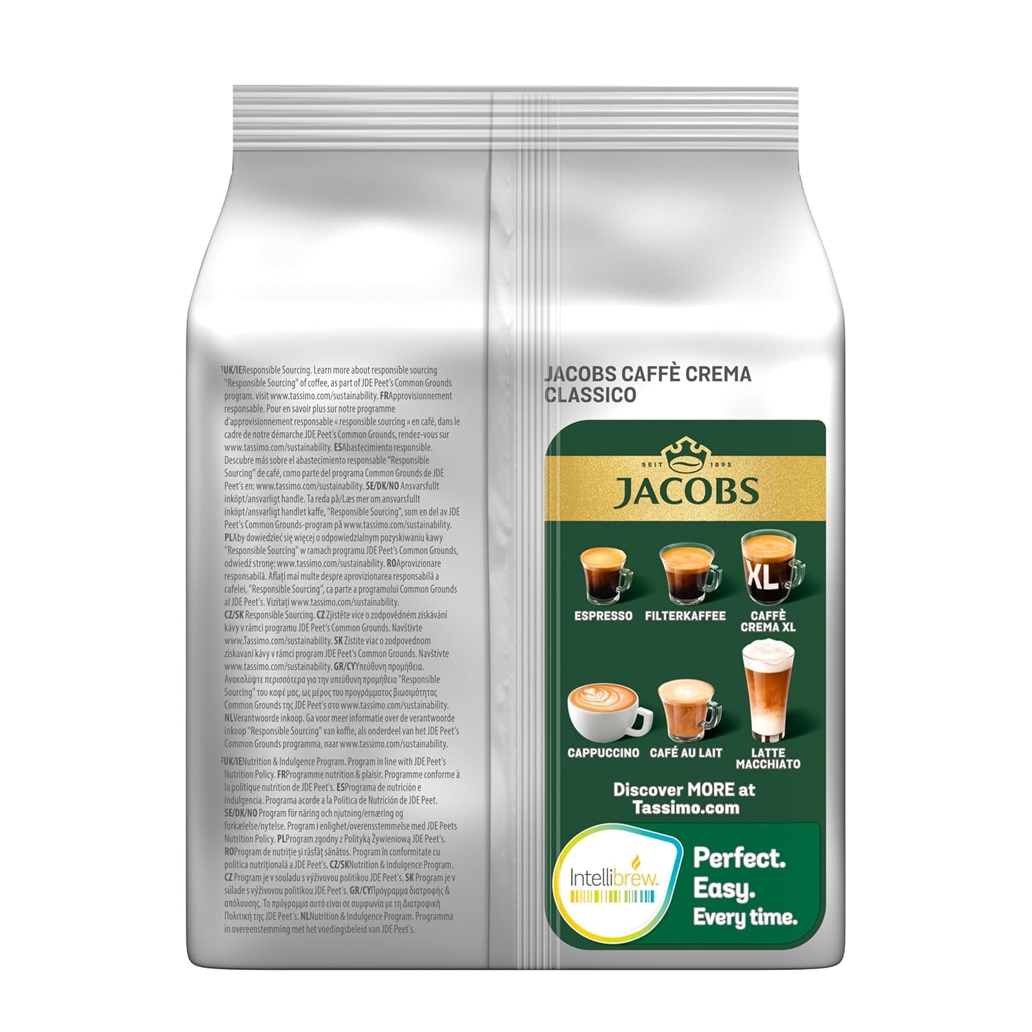 Tassimo Kapseln Jacobs Caffè Crema Classico, 5 x 16 Pads, 80 Kaffeekapseln