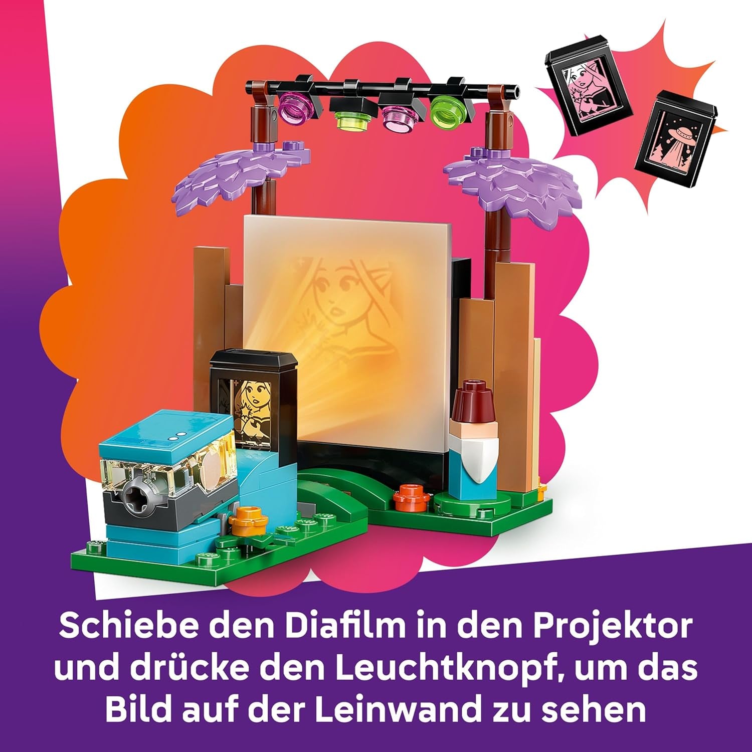 LEGO Friends Friendship Movie Night játék 6 évesnél idősebb lányoknak - beleértve 2 mini baba, egy képernyő és egy világos tégla projektor - Kreatív építőkészlet - 42642