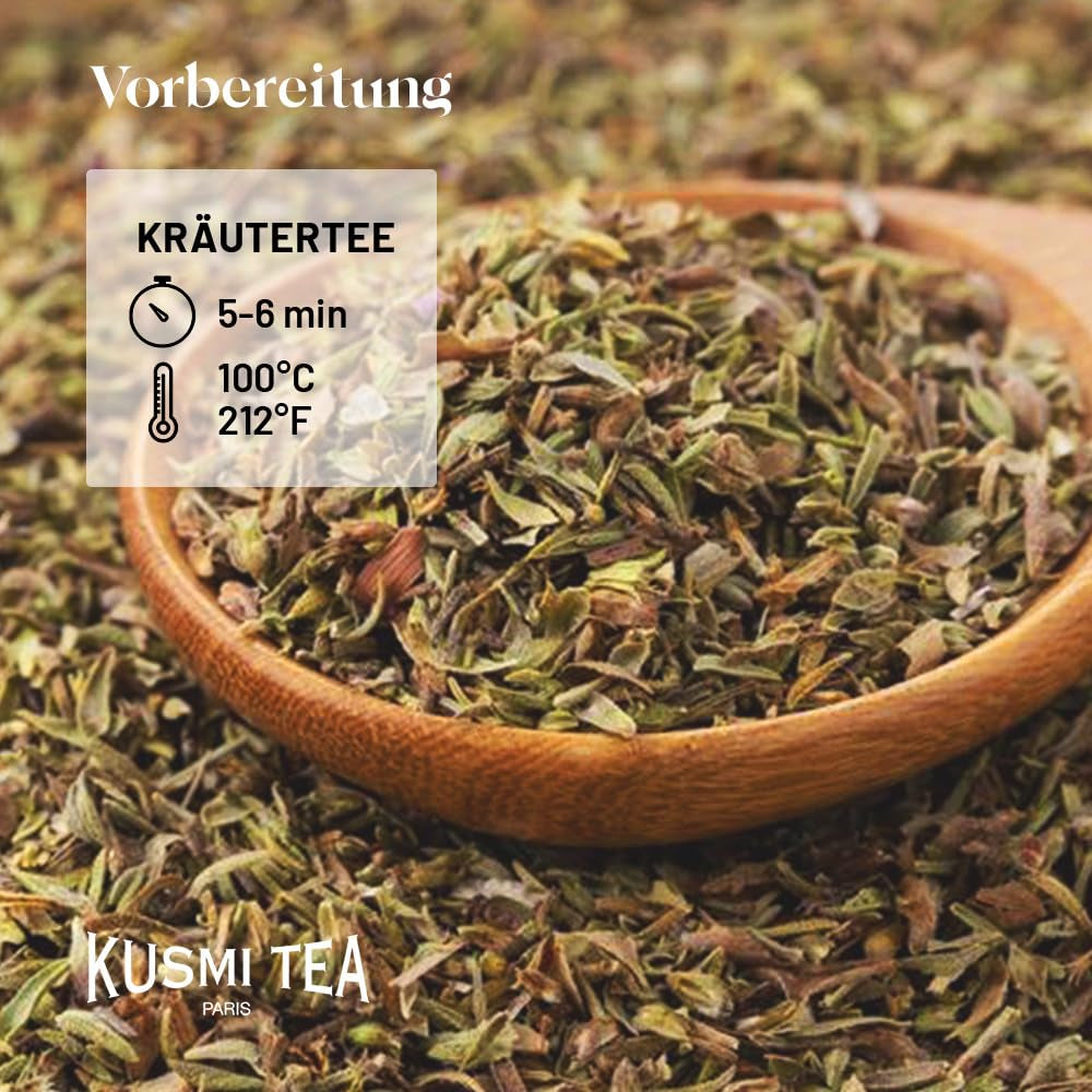 Kusmi Tea - Sweet Break - Ceai vrac organic cu hibiscus, plante și fructe - Aromă de fructe roșii și biscuiți - Ceai de fructe fără cofeină - Ceai vrac - Cutie metalică de 100 g pentru aproximativ 50 de cești