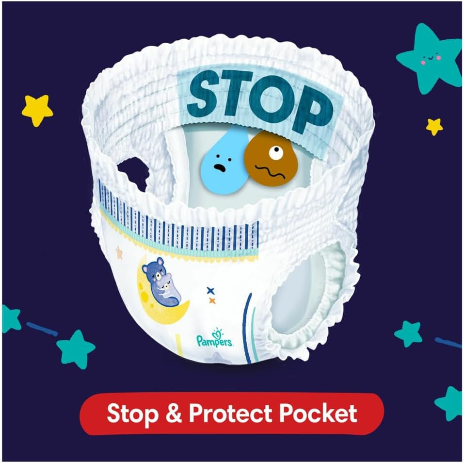 Pampers - csúszásmentes baba hálóingek - 6-os méret - kis csomag - 30 darab - 15+ kg