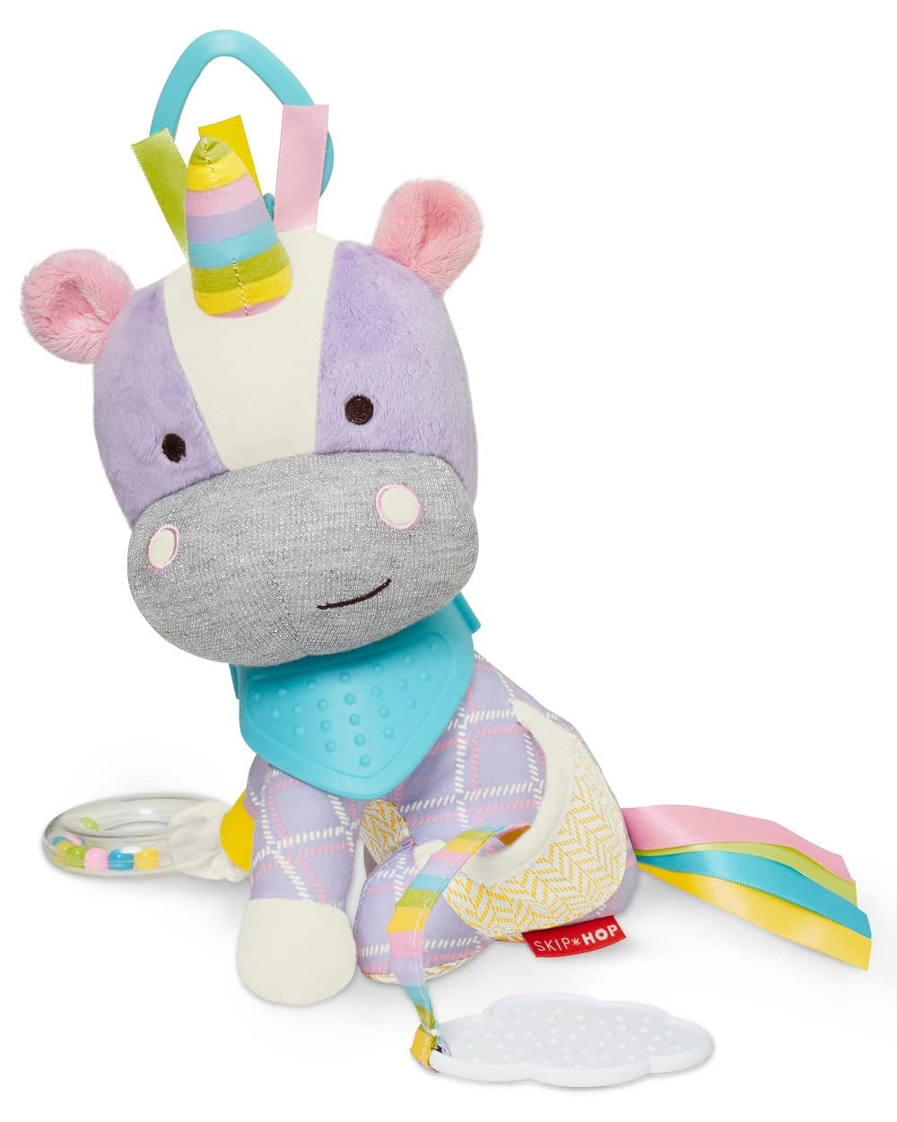 Skip Hop Bandana Buddies jucărie de activitate, jucărie moale pentru bebeluși și copii, multicoloră, elefant Jucarii Bebe Naty Shop Unicorn