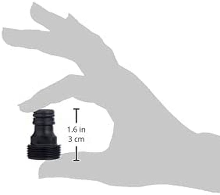 Adaptor pentru dispozitive Gardena: Conexiune la sistemul original Gardena pentru dispozitive de irigare cu filet interior, potrivit pentru filet de 26,5 mm (G 3/4"), ambalat (2921-20), Negru