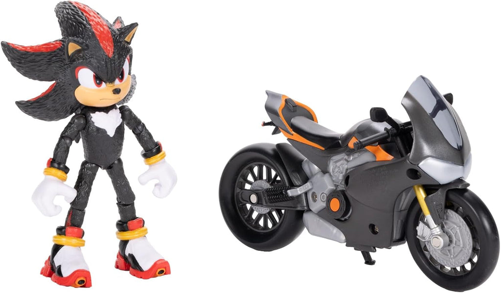 Sonic 3 The Movie Shadow Figure, 15 Cm, Movable, Inclusiv Shadow Mobile de la Jakks Pacific, Acoustic, Negru Action figures Naty Shop