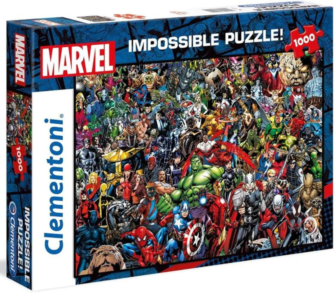 Clementoni 39411 Marvel Universe - 1000 piese, Puzzle imposibil, joc de indemanare pentru intreaga familie, joc puzzle colorat, puzzle pentru adulti de la 14 ani Puzzle Naty Shop Singur