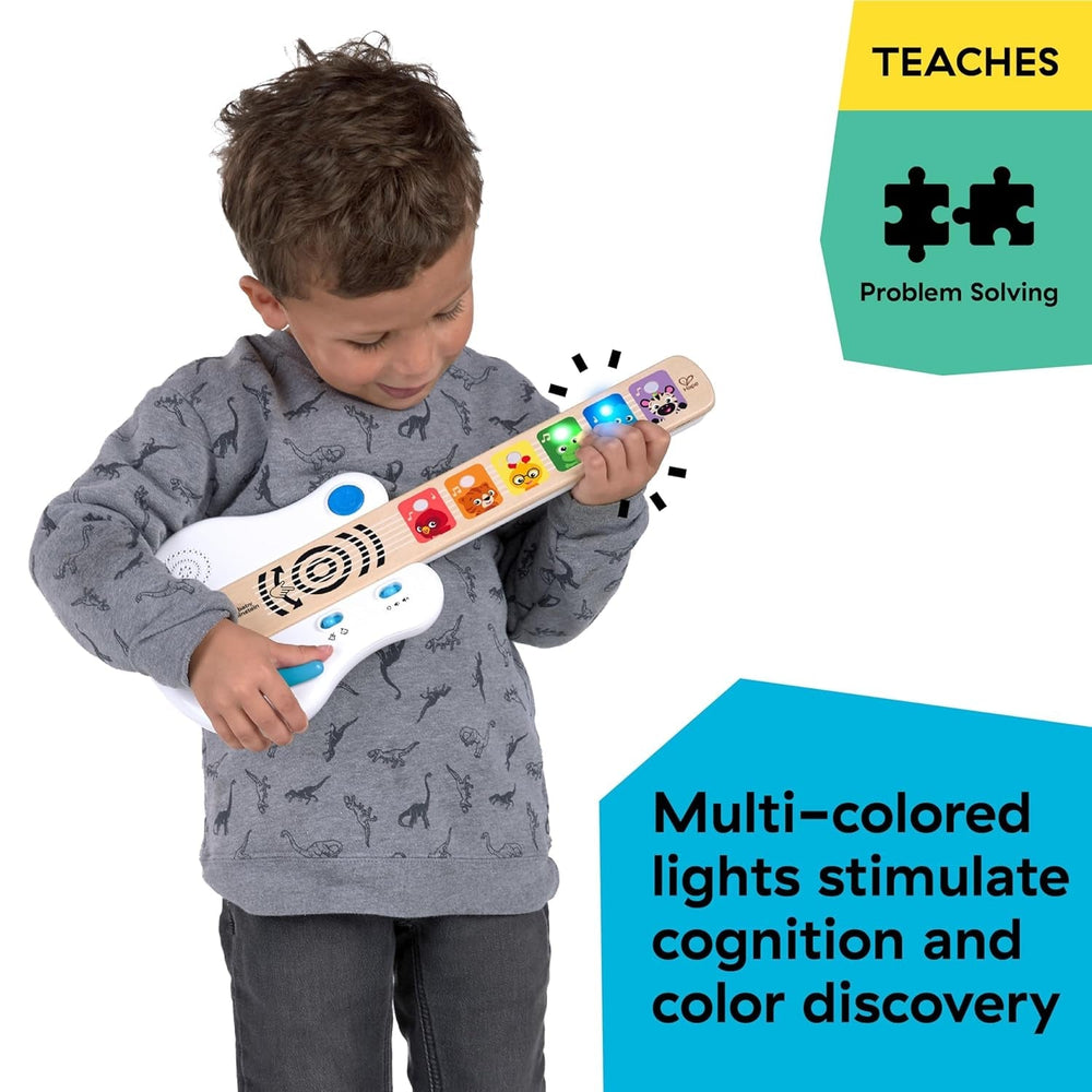 Baby Einstein, Hape, Strum Along Songs Magic Touch jucărie din lemn, jucărie muzicală din lemn chitară, instrumente muzicale electronice, jucărie senzorială și de activitate pentru copii, de la 6 luni Jucarii Bebe Naty Shop