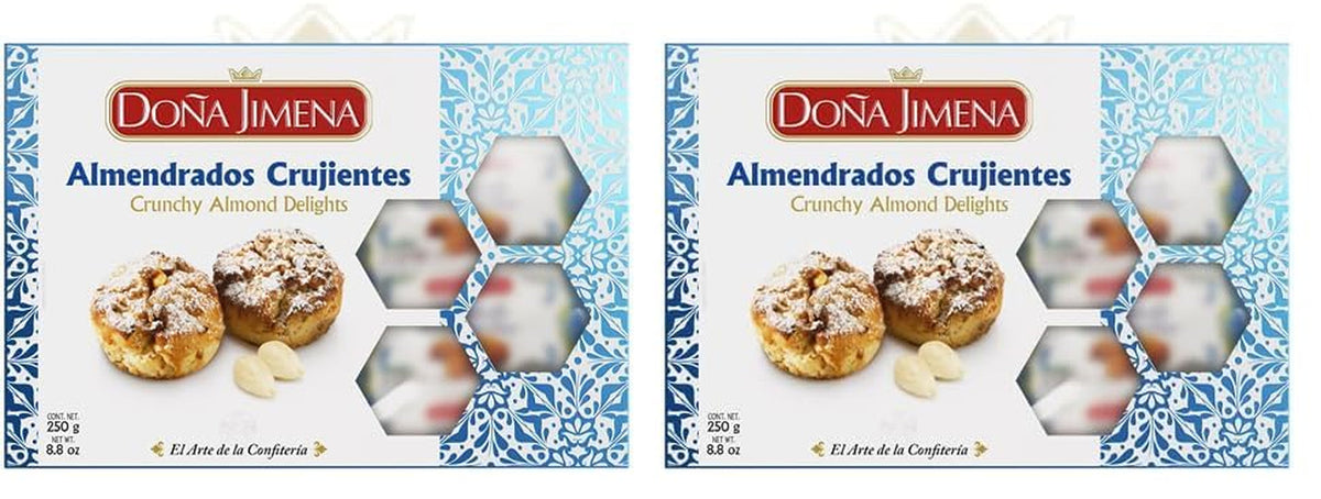 – Fursecuri crocante cu migdale, cea mai înaltă calitate, biscuiți tipici de Crăciun, rețetă artizanală, 250 g (pachet de 2)