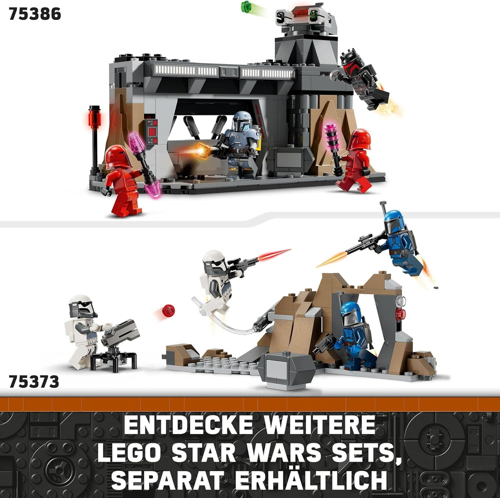 LEGO Star Wars: Mandalorian Ambush a Mandalore csatacsomagon, kalandépítő játék gyerekeknek, gyűjthető akciókészlet, ajándékötlet fiúknak és lányoknak 75373 építőkészletek Besuche den LEGO-Store