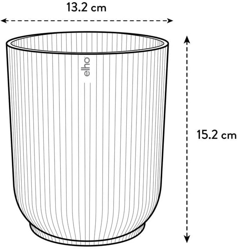 elho Vibes Fold Orchid High 12.5cm – Ghiveci pentru orhidee de interior – Ghivece de flori de interior – Plastic 100% reciclat – Alb/Alb mătăsos