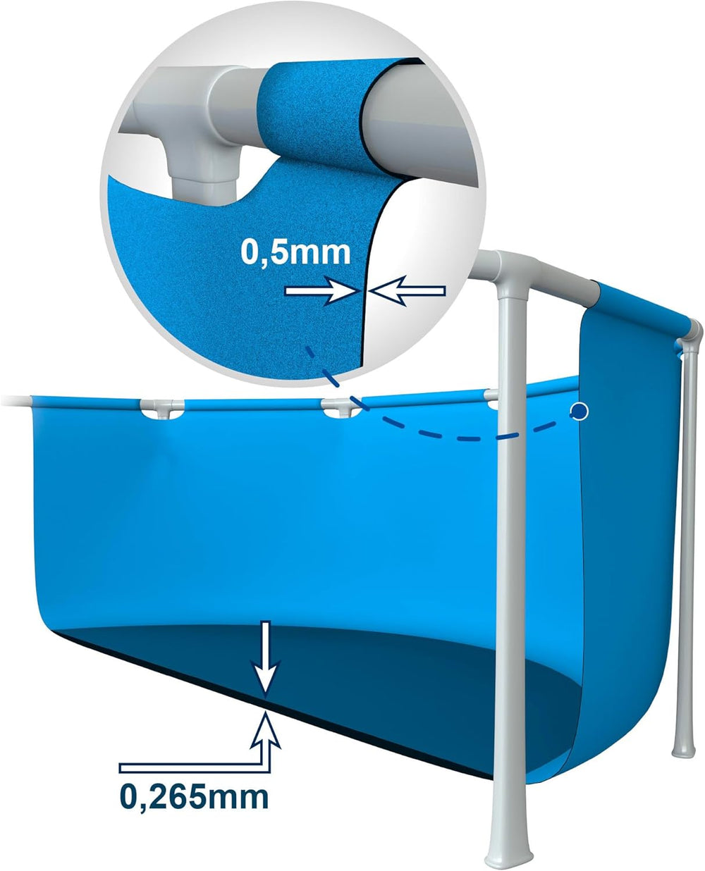 3 m x 76 cm fémvázas medence szűrőszivattyúval 4485 liter kék 305 x 76 cm 28202UK