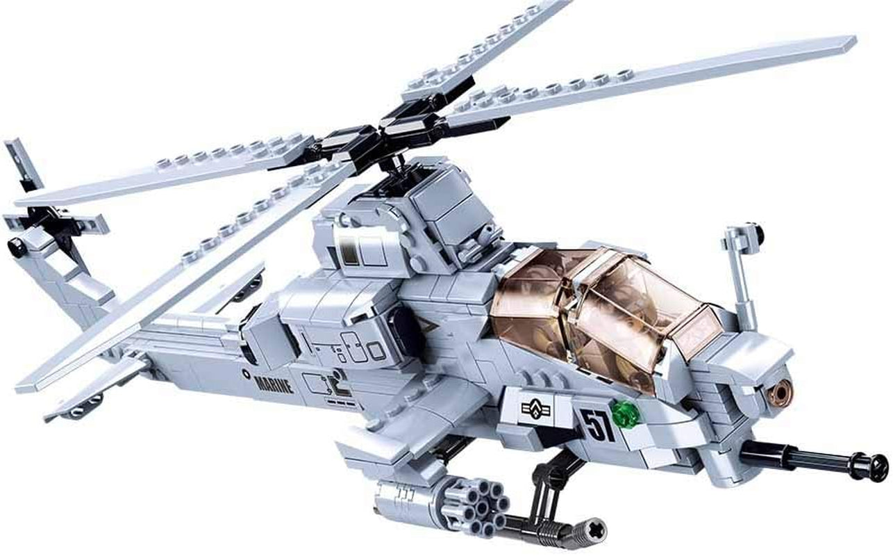 Kampfhelikopter IV (482 Teile) [M38-B0838], Spielset, Klemmbausteine, Soldaten, mit Spielfigur, Army, bunt, Sluban Klemmbausteine ​​​​SL95708