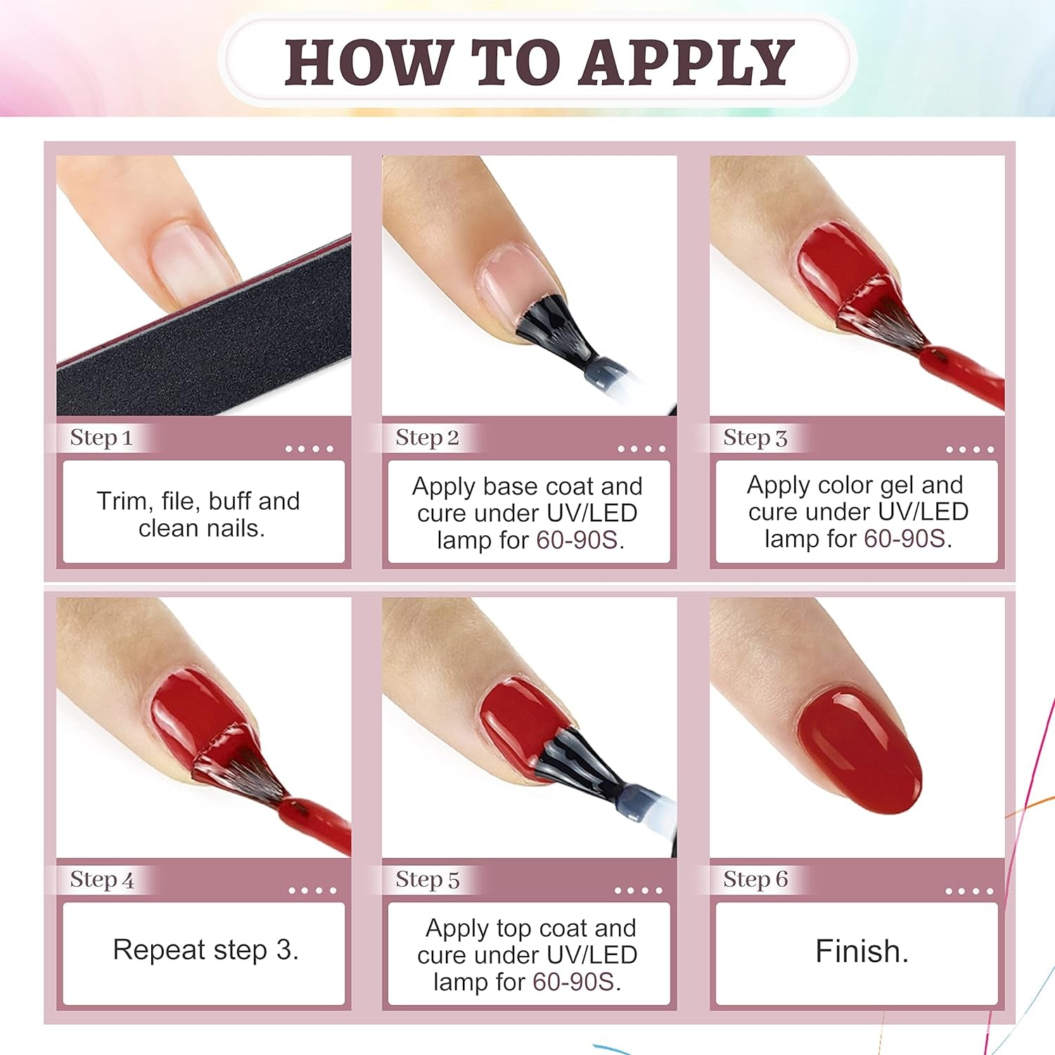 JODSONE 36-Teiliges Gel-Nagellack-Set, 32 Farben, Gel-Nagellack-Set, Basislack, Glänzend, Matt Und Glitzernder Decklack, Nagellack-Set, Grün, Blau, Rot, Rosa, Kollektion, Geschenke Für Frauen