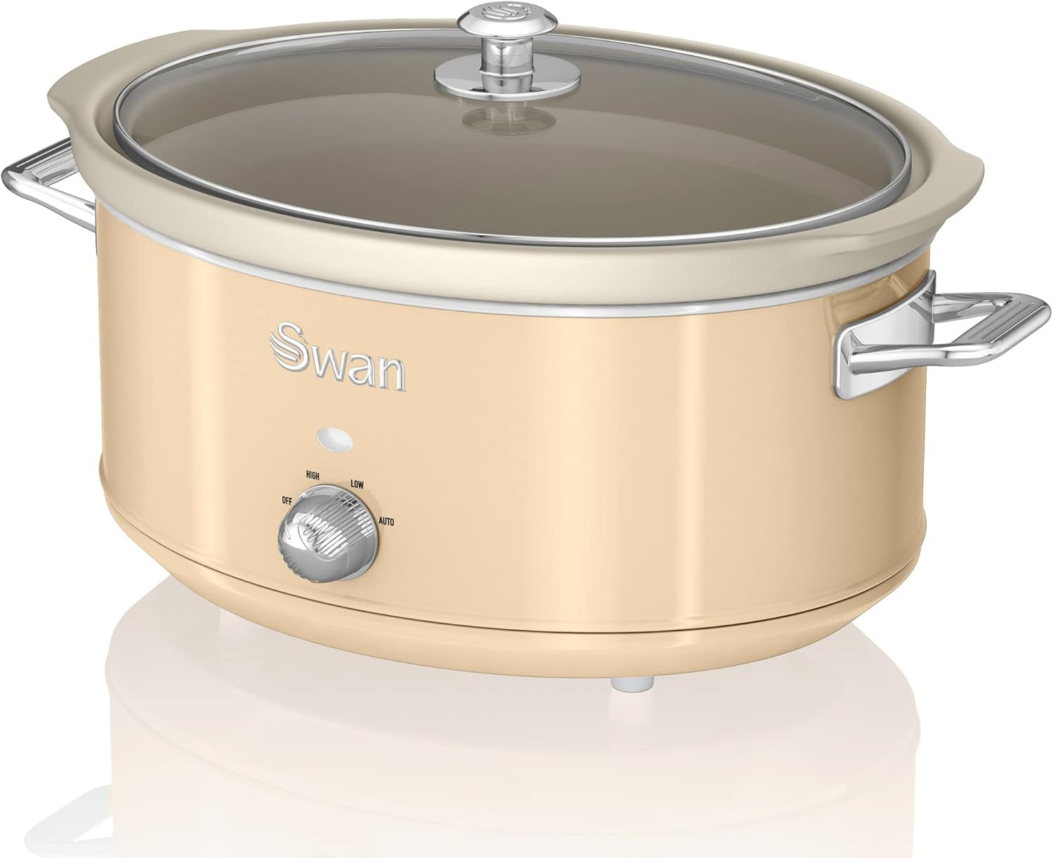 Swan Retro SF17031YELNEW Slow Cooker 6,5 literes, 320 W Slow Cooker Naty Shop krém
