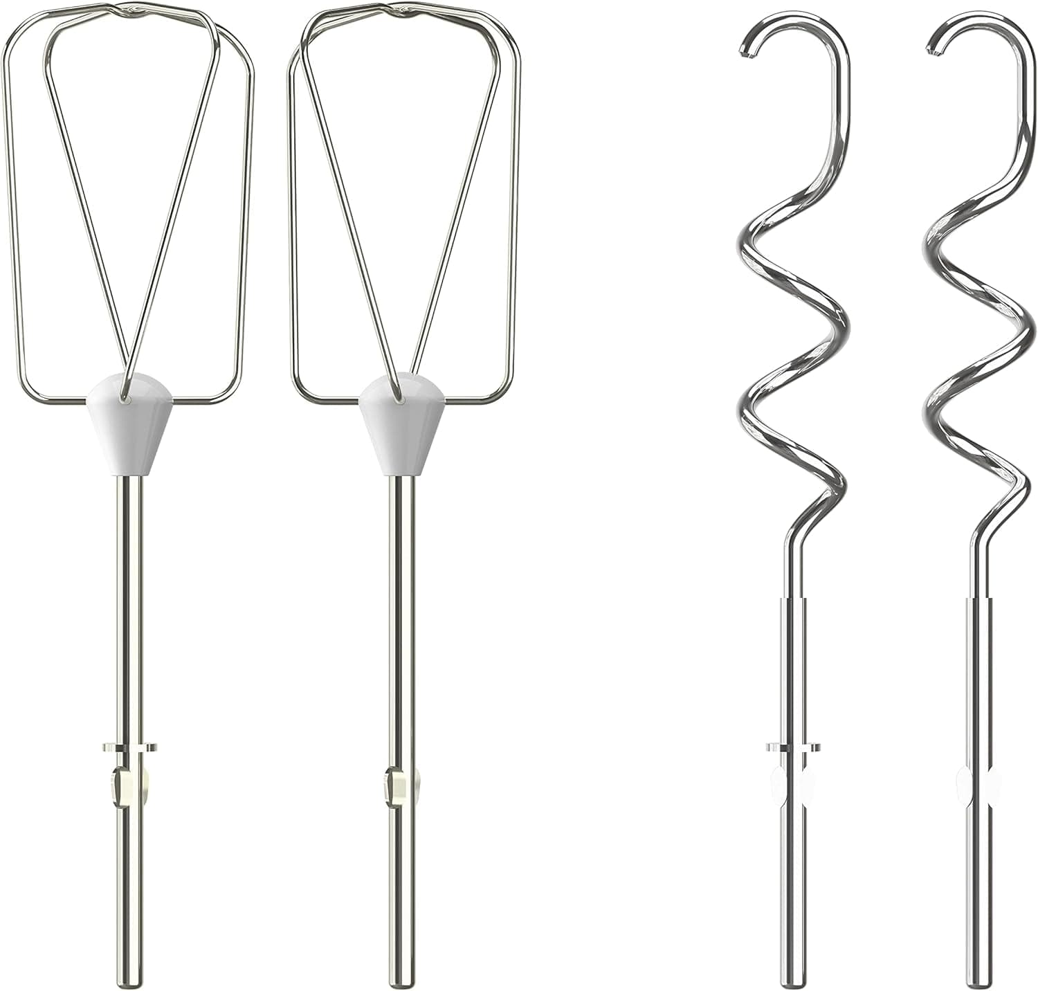 Krups GN4001 3 Mix 4000 Handmixer | 450 Watt | Robustes Design | Variabler Geschwindigkeitsregler | Turbo- Und Auswurf-Funktion | Inkl. 2 Rührbesen Und 2 Knethaken | Weiß/Grau Bucatarie Naty Shop