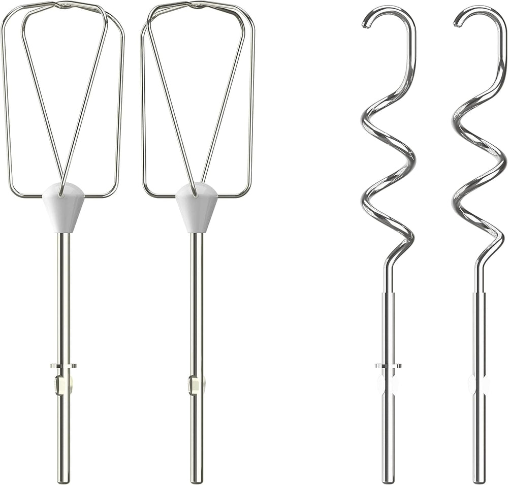 Krups GN4001 3 Mix 4000 Kézi mixer | 450 Watt | Robusztus kialakítás | Változtatható fordulatszám-szabályozó | Turbo-Und Auswurf-Funktion | Incl. 2 Rührbesen Und 2 Knethaken | Weiß/Grau Kitchen Naty Shop