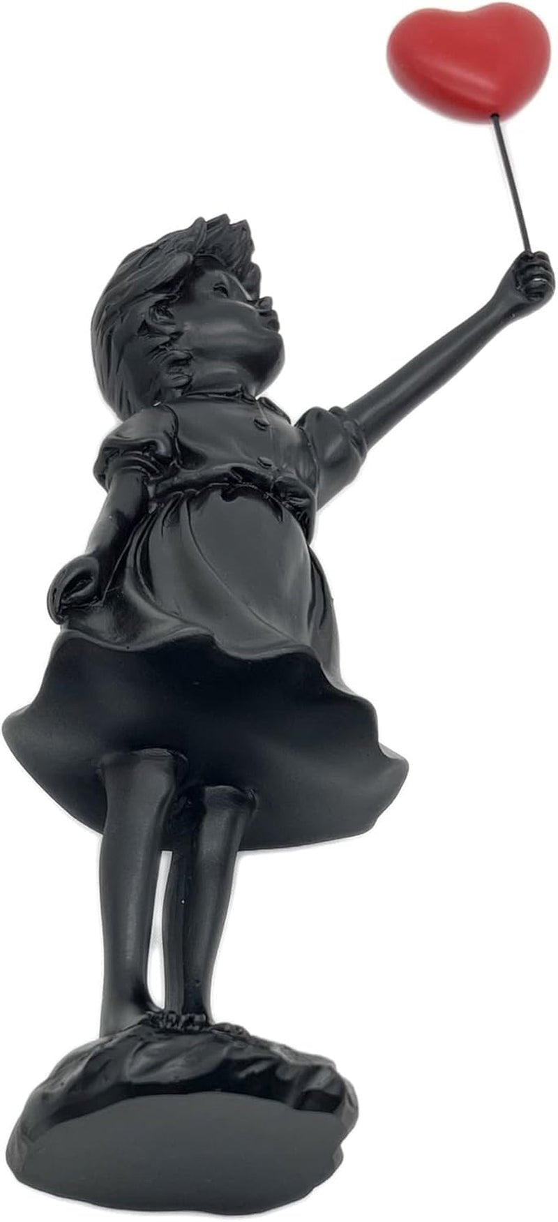 Fată drăguță cu balon, sculptură din rășină, statuie pentru decorațiuni interioare, statuie Banksy, fată cu inimă roșie, figura balon, sculptură de artă modernă pentru masă, raft, decor Statuete si sculpturi Naty Shop