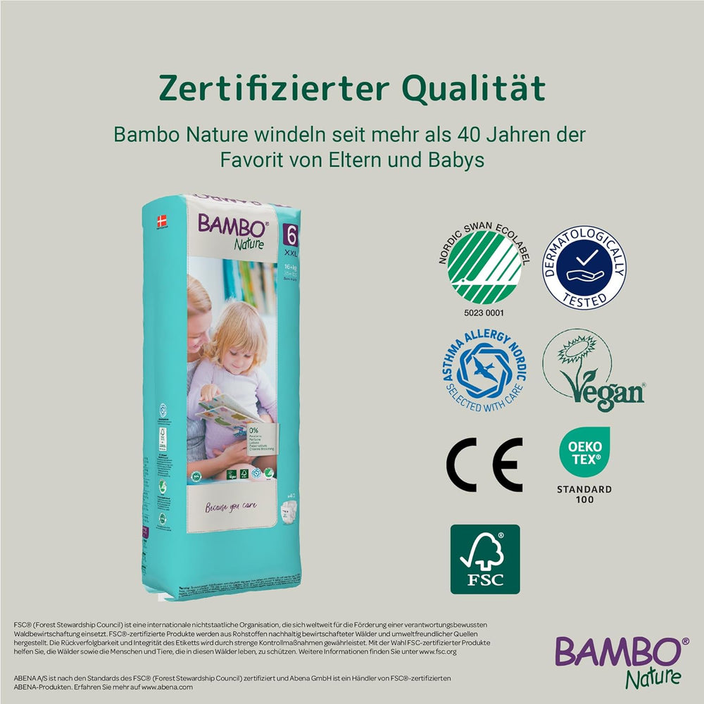 Bambo Nature Premium Eco pelenka, 6-os méret, 1,63 kg