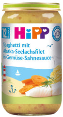 HiPP spagetti alaszkai pollock filével tejszínes zöldségszószban, 6 db-os csomag (6 x 250 g)