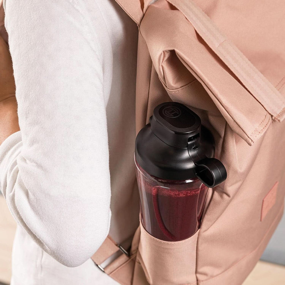 Bosch Mini-Standmixer Vitapower Serie 2 MMB2111S, Highspeed-Mixer, Bis Zu 40 000 rpm, Tritan Togo-Flasche 0,6 L, Trinkdeckel, Bruchsicher, Spülmasch.Geeignete, 450W, Silber/Sch Teilwarz Kitchen