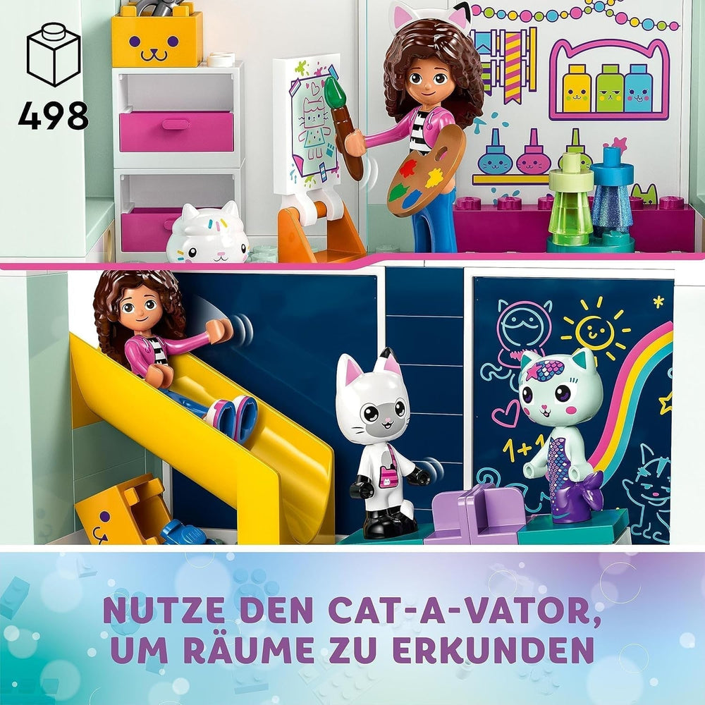 Lego 10788 Gabby babaház játékkészlet, 8 szobás és 4 emeletes Gabby babaházas játék pandival, szurikáta, kuchi figurákkal és kiegészítőkkel, ajándék 4 éves lányoknak, fiúknak és gyerekeknek építőkészletek Besuche den LEGO-Store