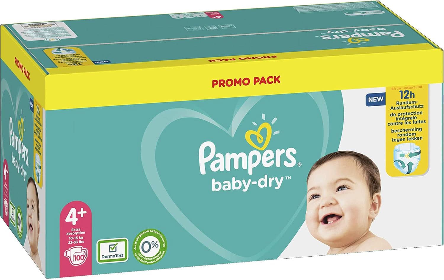 Pampers (klasszikus változat), pelenkák 4+ méretű babáknak (10-15 kg), 100 db Mother and Child Naty Shop