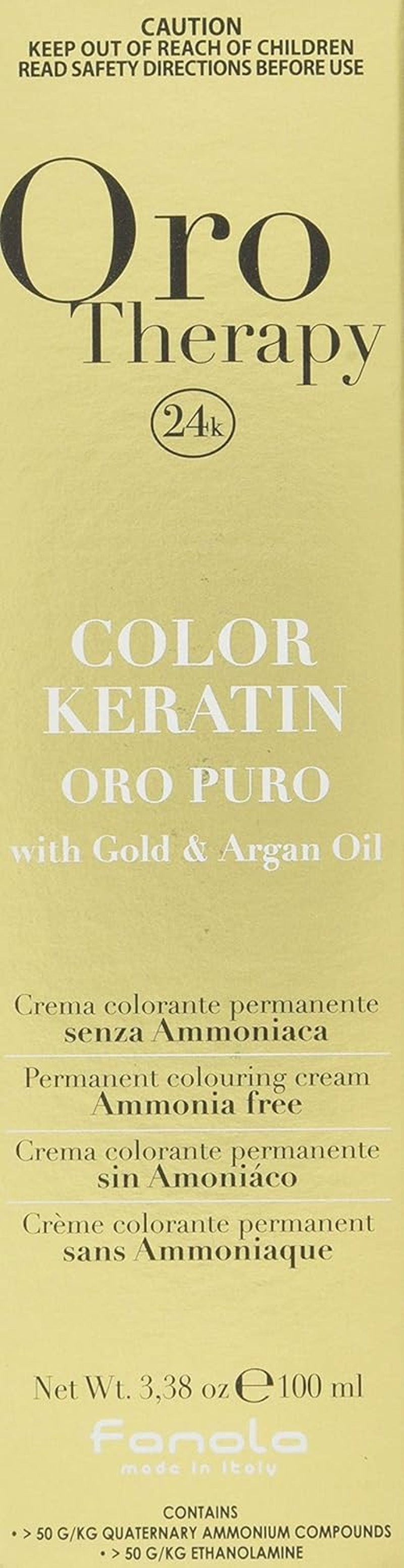 Fanola Oro Therapy Color Keratin 5.0 100ml Vopsea pentru par Naty Shop 9.1 Cenușă blond deschis