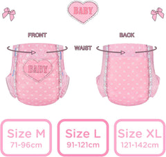 Nyomtatott pelenkák felnőtteknek, 5500-5800 ml, 2 csomag – pirosító baba (M)