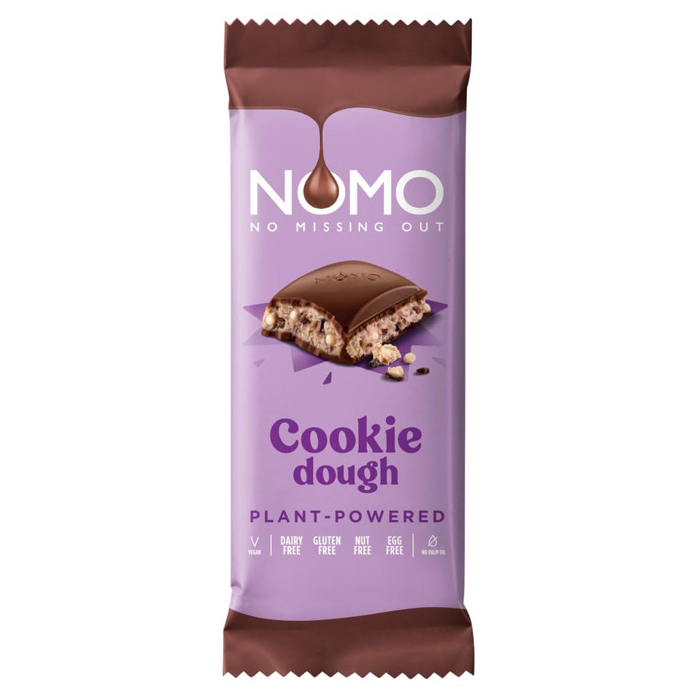 NOMO XL Aluat de biscuiți cu ciocolată 127g - fără nuci, fără arahide, fără lactate, fără lactoză, fără ouă, fără gluten - pe bază de plante - vegan