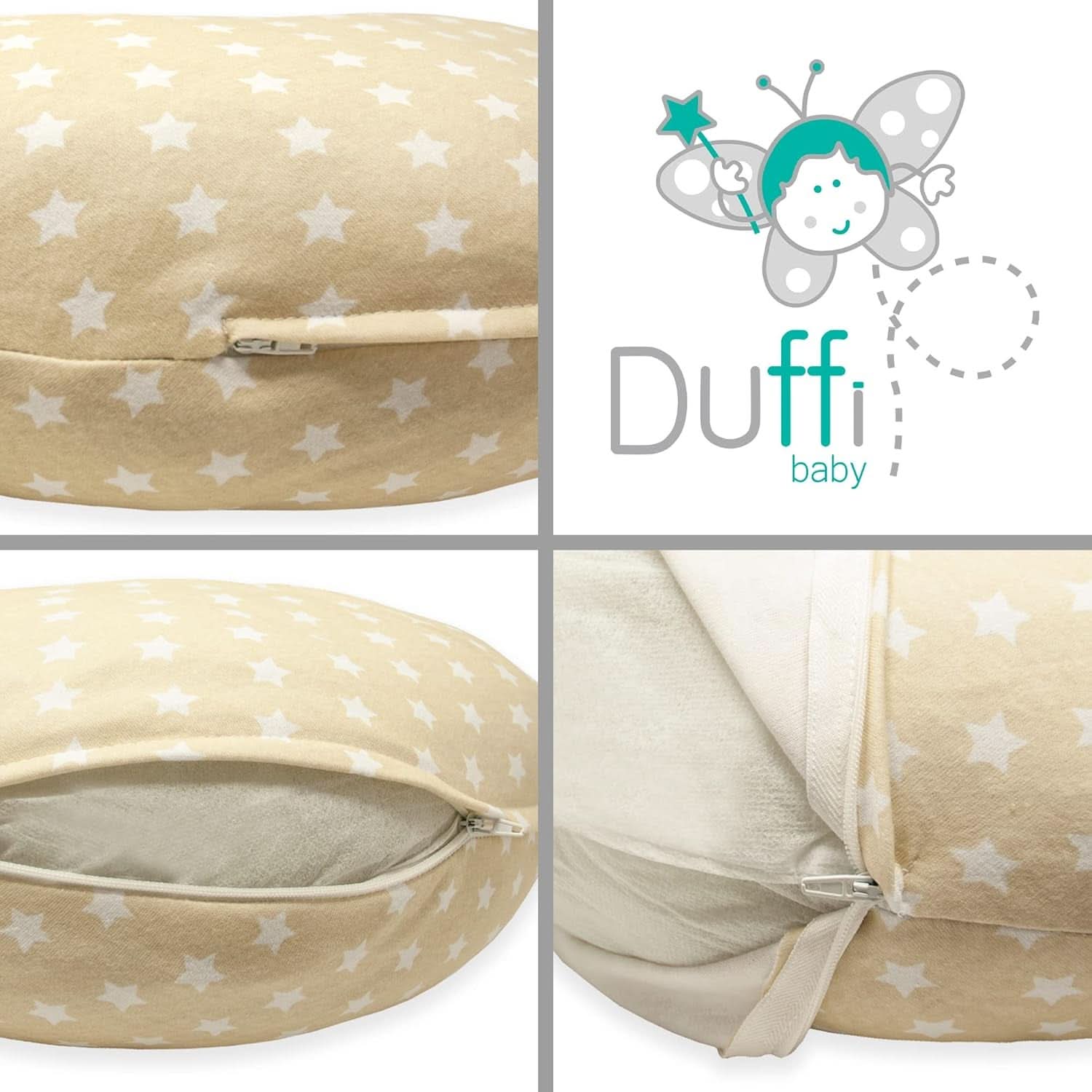 Szoptatós párna újszülötteknek, XL, 100% pamut huzat, levehető és mosható, poliészter töltet, csillag motívum Kiegészítők Étel és szoptatás Bebe Naty Shop