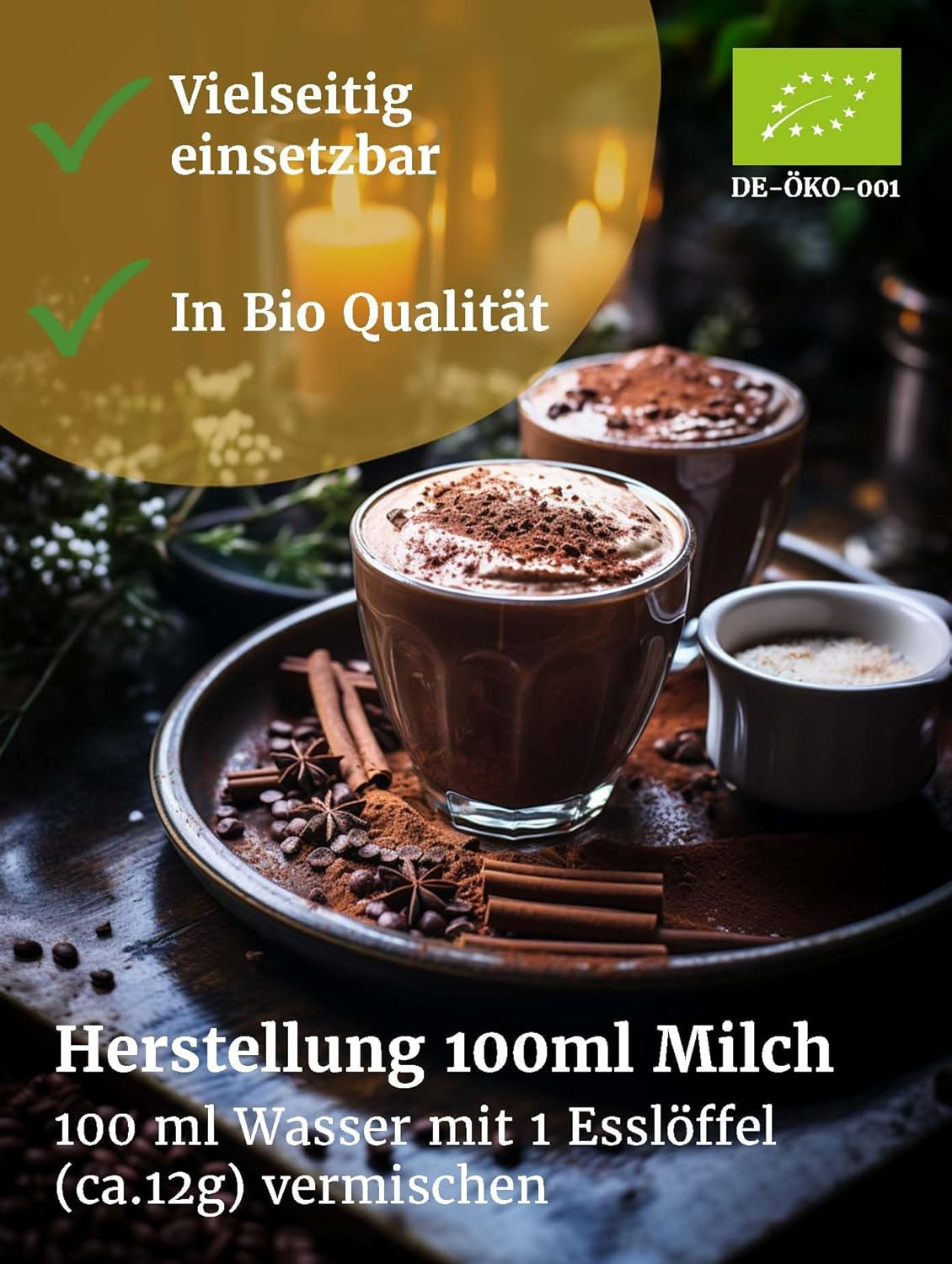Bäckerei Spiegelhauer Bio Mager-Milchpulver 500 g Bio Milchpulver ohne Zusätze tejpor I auch geeignet für Joghurt-Herstellung, Eis-Herstellung I Trockenmilchpulver, Beutel