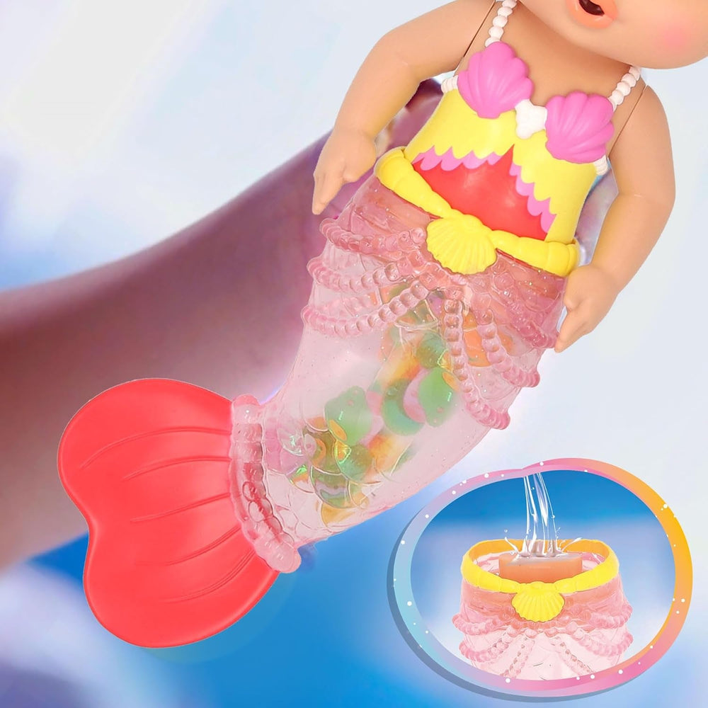 Shimmer Mermaids Taylor – Sammlerstück Bad- und Wasserspielzeug Eine Meerjungfrau, die Wasser spritzt und Blasen Macht! Geschenk Spielzeug für Mädchen und Jungen ab 18 Monaten