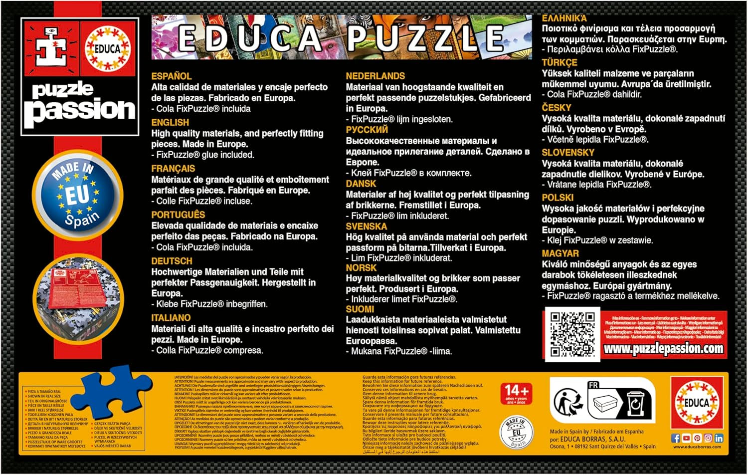 Educa - 1000 darabos puzzle felnőtteknek | Könyvtár. Méretek: 68 X 48 cm. Tartalmazza a Fixpuzzle puzzle ragasztót. 14 éve (19925) Puzzle Naty Shop