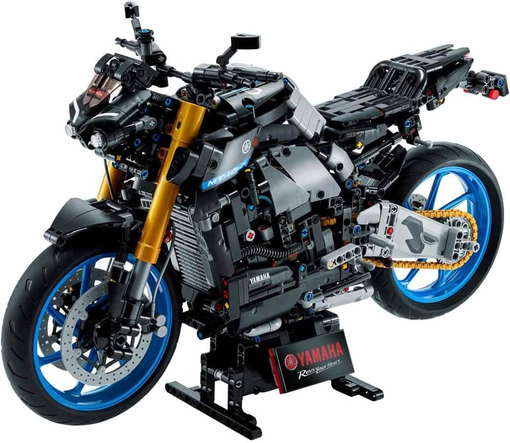 LEGO 42159 Technic Yamaha MT-10 SP motorkerékpár modellkészlet felnőtteknek, eredeti 4 hengeres motoros járműmodell, funkcionális kormányzás és Ar alkalmazás, ajándék építőkészletek férfiaknak és nőknek Besuche den LEGO-Store