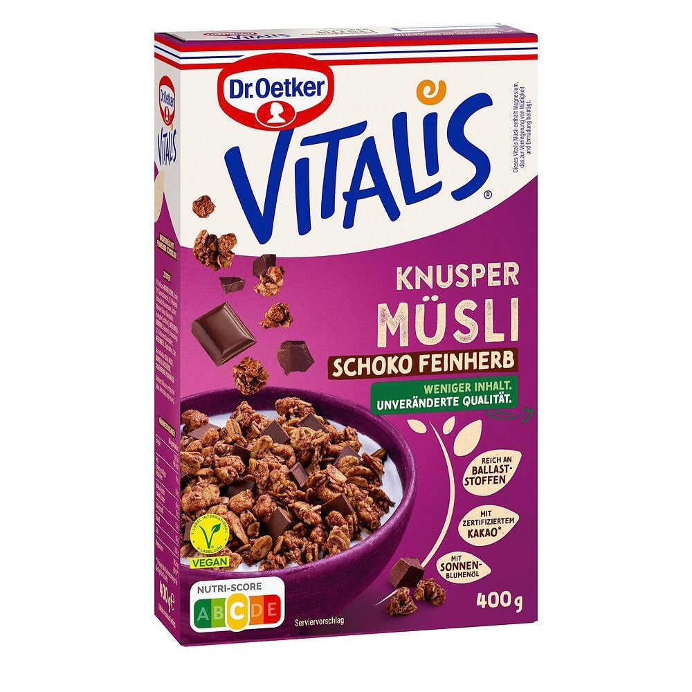 Dr. Oetker Vitalis ropogós mézek: Mézes ropogós müzli reggelire és uzsonnára, 5 csomag (5 x 600 g)