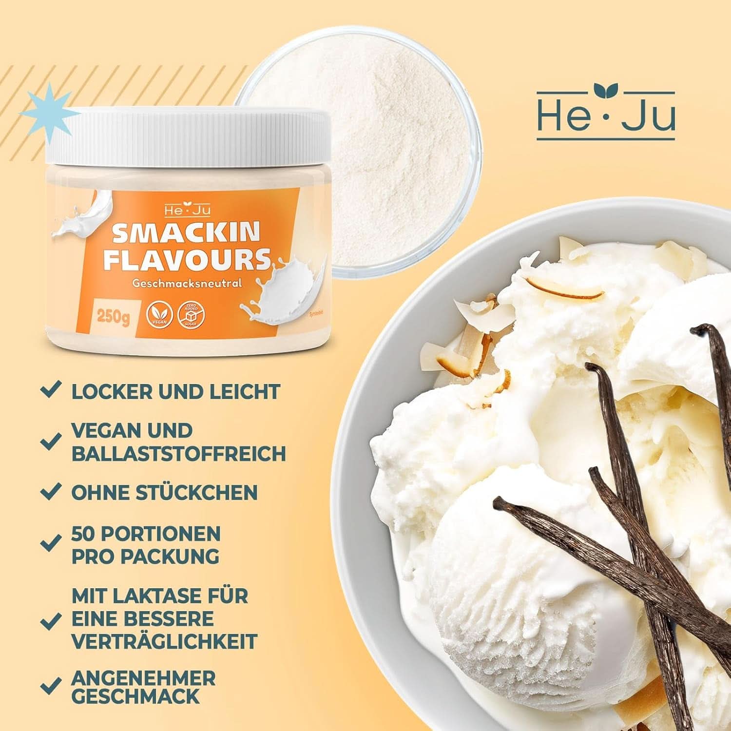 He-Ju, Semleges ízű por, 250 grammos Aromas Naty Shop