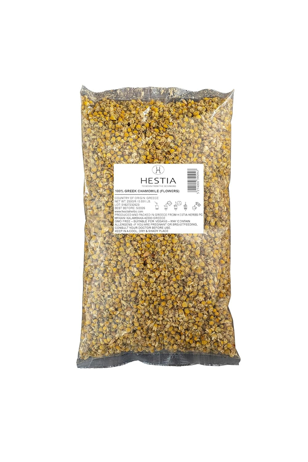 Hestia Herbs Griechischer getrechtenter Oregano 500 g, Allergenfrei – Vegán – GVO-frei