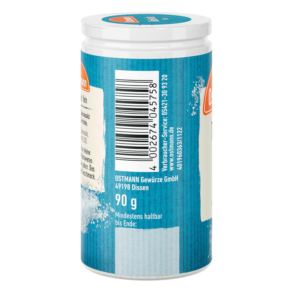Ostmann Gewürze - Asztali só | Feines Speisesalz zum Nachsalzen | Mit praktischem Streuaufsatz | Természetes összetevők | 90 g Der Streudose-ban