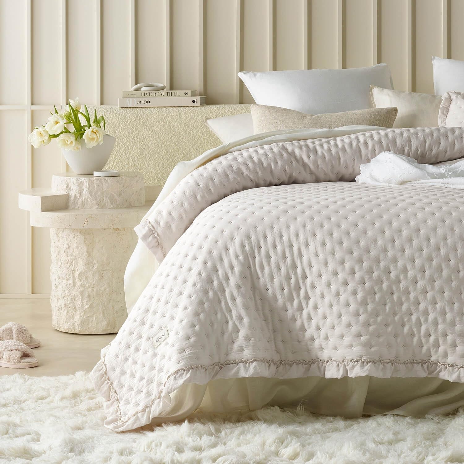 Molly Cuvertură de pat elegantă în roz pudră 170 X 210 cm Cuvertură de pat versatilă ca cuvertură de pat sau canapea Pătură de aruncare pentru pat și canapea Stil de cuvertură Ideal ca cuvertură de pat Paturi si Cuverturi Besuche den ROOM99-Store Bej 220X240