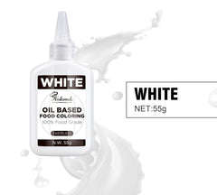 Colorant alimentar liposolubil 55g, colorant alimentar alb pe bază de ulei pentru ciocolată, fondant, macaron, decorarea torturilor, colorant alimentar concentrat pe bază de ulei pentru copt, gătit, glazură, cupcakes