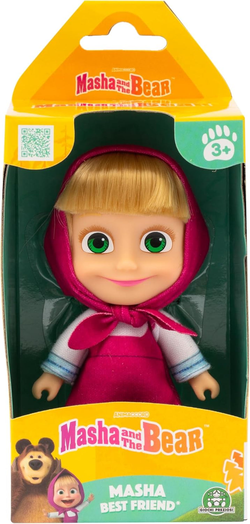 Masha și Michka, Păpușă, 12 cm, Colecționabilă, Model Ținută de vară, Jucărie pentru copii de la 3 ani în sus, MHA001