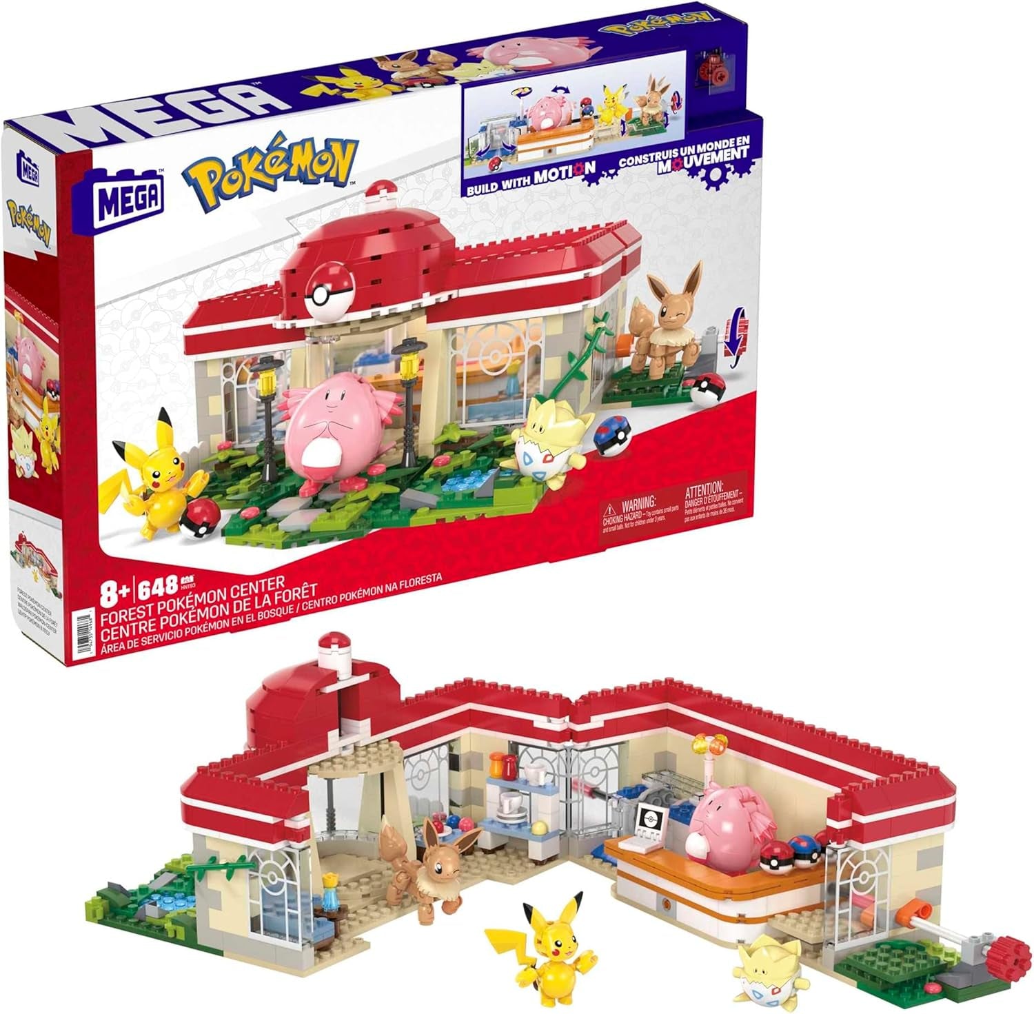 MEGA Pokémon Action Figure-Bauspilzeug, Wasserabenteuer mit 319 Teilen und beweglichem Schiggy, Enton und Finneon, für Kinder, HXF79