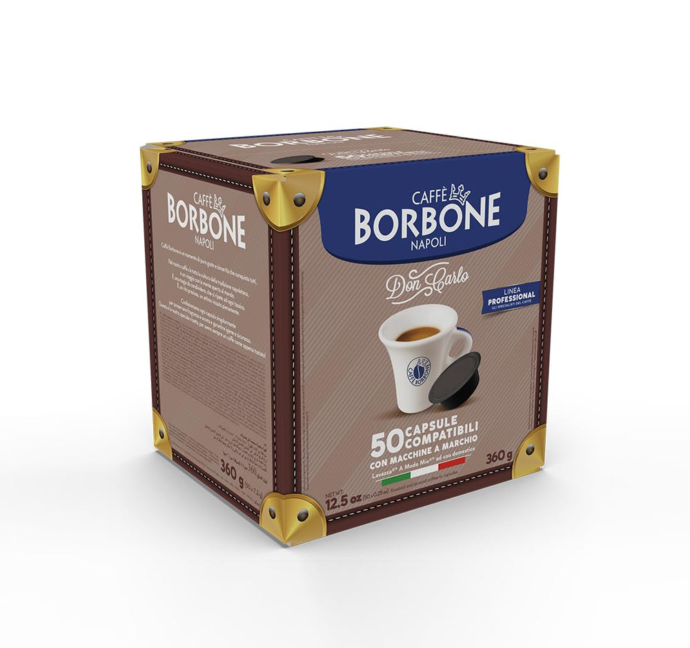 Caffè Borbone Don Carlo, Rote Mischung - 50 Kapseln - Kompatibel mit Lavazza®* A Modo Mio®* Haushalts-Espressomaschinen
