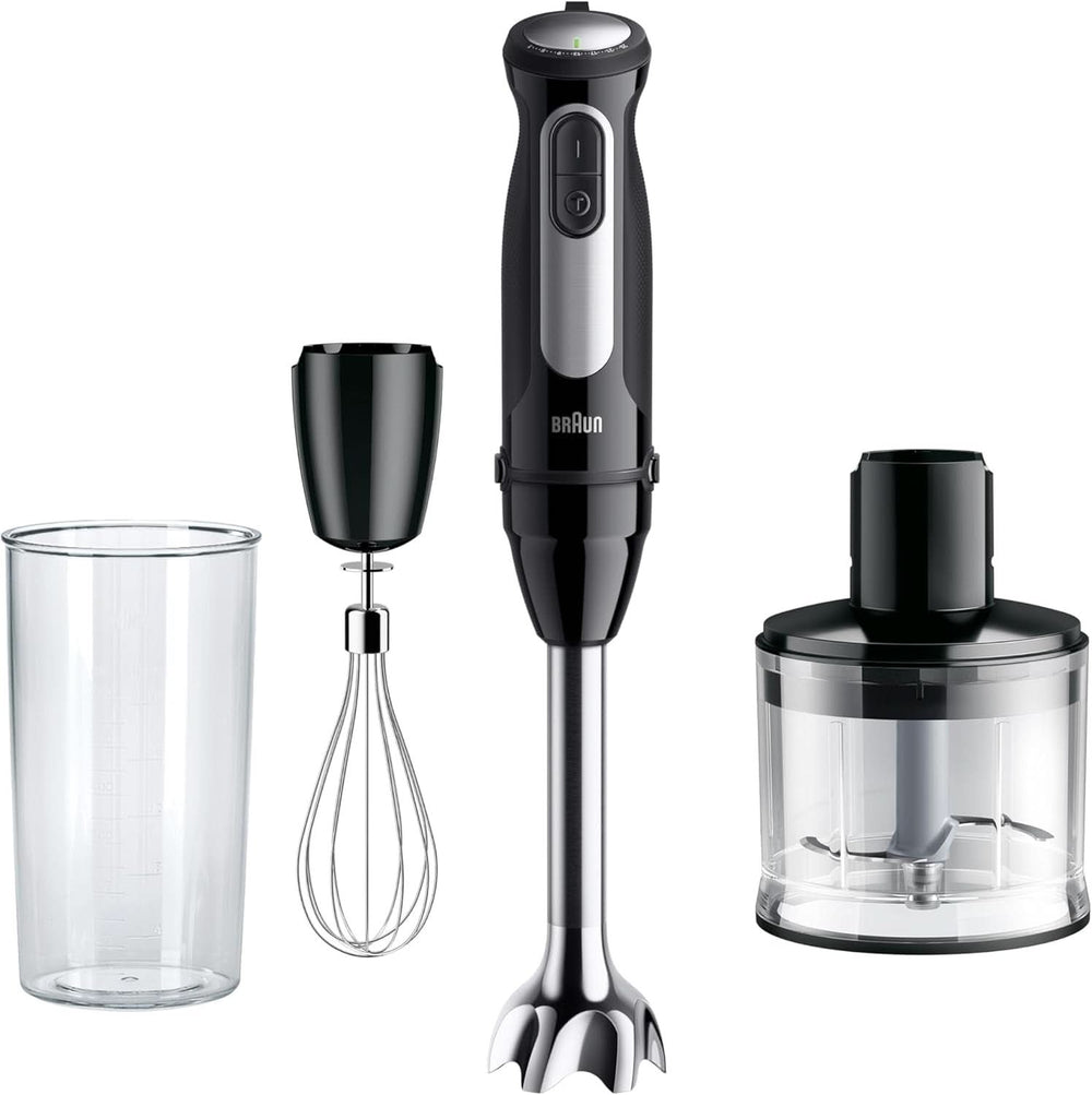 Braun Stabmixer MQ 5200WH - Multiquick 5 Vario Pürierstab Mit Edelstahl Mixfuß, 1000 Watt, Inkl. 600 ml Mix- & Messbecher, Weiß/Grau Kitchen Naty Shop 2024-es verzió – Zerkleinerer