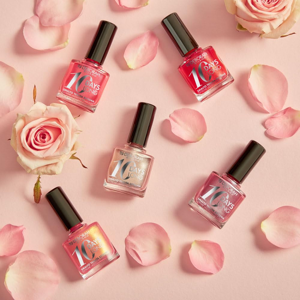 Körömlakk sz. 39 Geranium Red, 10 napos hatással, akár 10 napig is kitart simítás vagy UV lámpa nélkül, a szép és fényes körmökért.