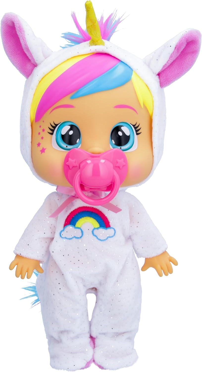CRY Babies Loving Care Fantasy Dreamy | Interaktive Puppe, die echte Tränen weint, einen Pyjama trägt und 3 Accessoires enthält - Spielzeug und Geschenk für Mädchen und Jungen