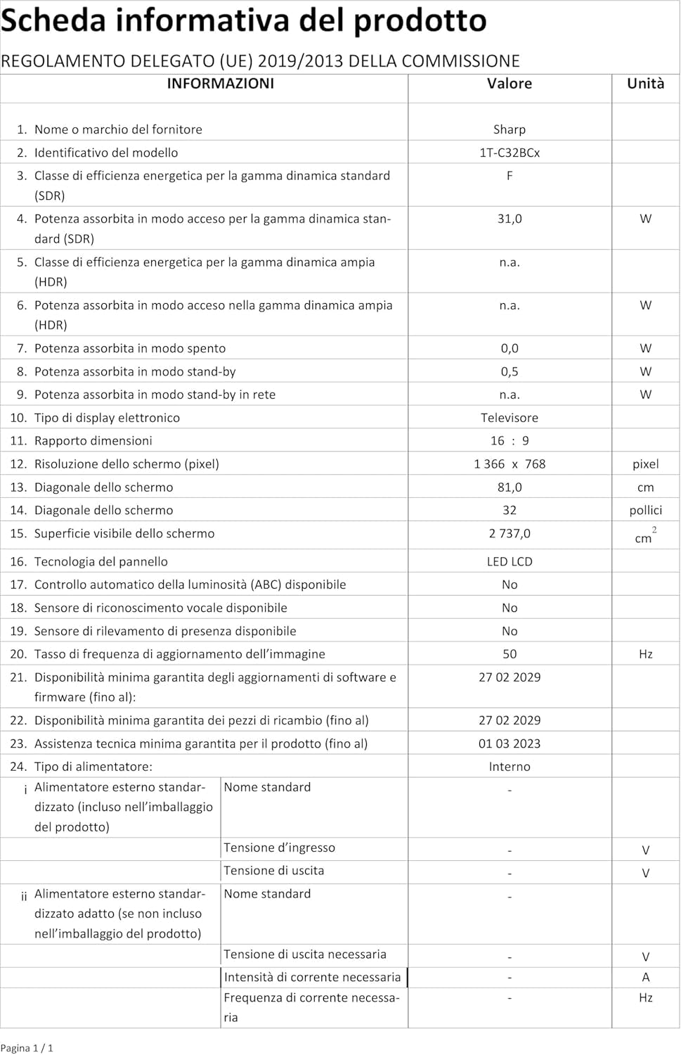 Televizor inteligent SHARP 32BC6E, 81 cm (32 inch), HD Ready, LED (Harman Kardon, HDMI, tuner HD)