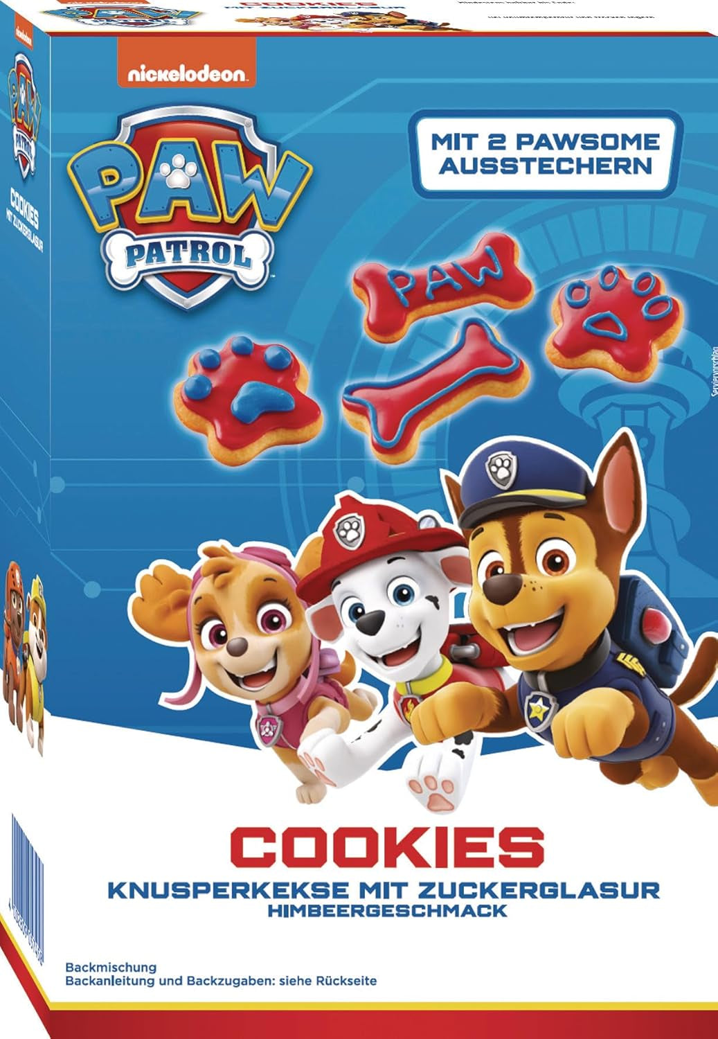 RUF X PAW Patrol Muffin Backmischung Mit Erdbeer-Geschmack, Für 12 Paw Patrol Muffins, Inkl.16 Oblaten-Auflegern Und Pawsome Muffin-Förmchen, 1 X 394G Naty Shop 475 G (1 Er Pack) Cookie
