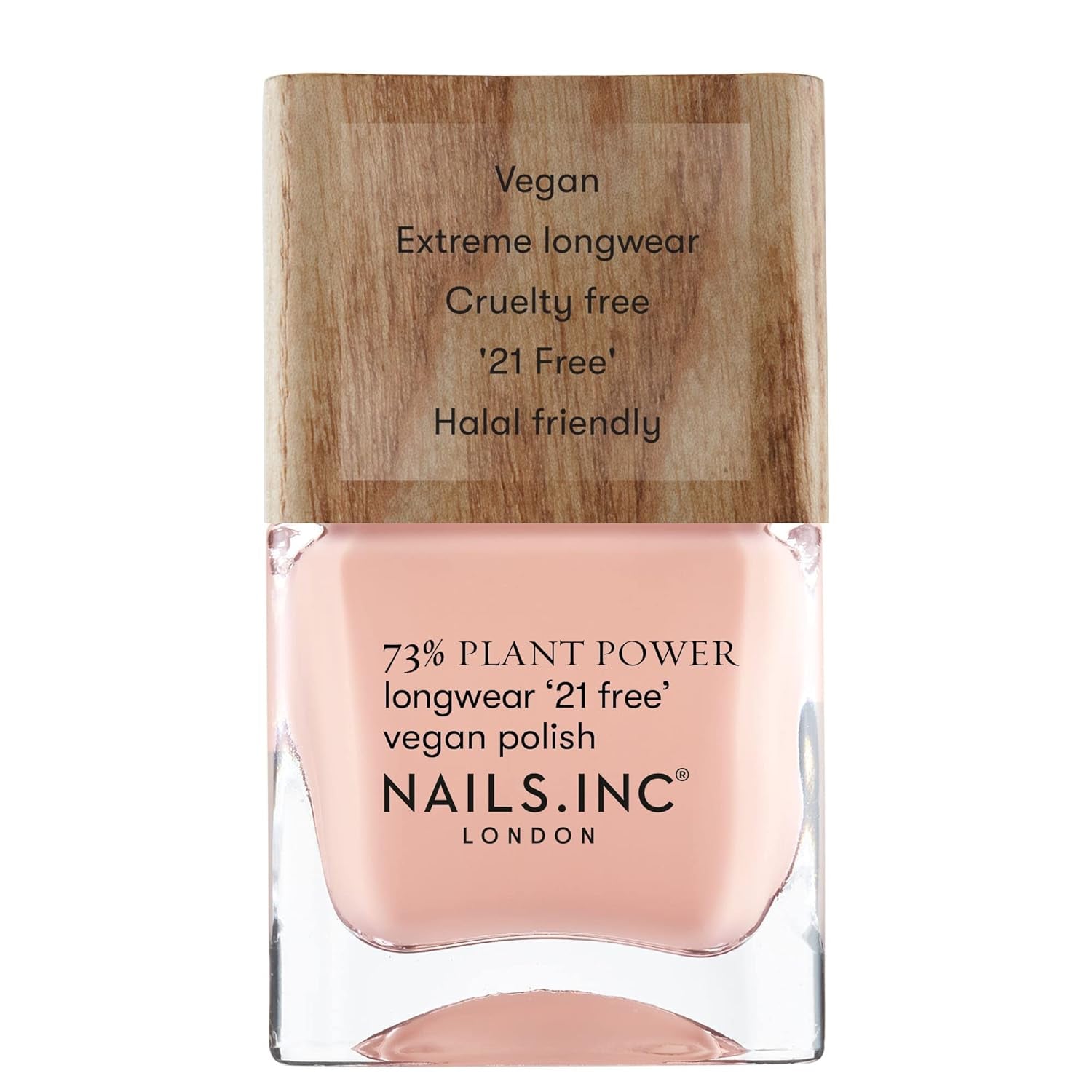 Nails Inc – RAGYOG VALAHOL Plant Power vegán körömlakk – 73%-ban növényi alapú, 100%-ban vegán és Cruelty Free – tökéletes manikűr, csillogó gyöngy – a környezetbarát körömművészetért