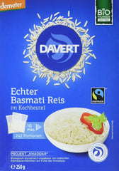 Davert bio Basmati rizs főzőtasakokban, 2 zacskó, 250g