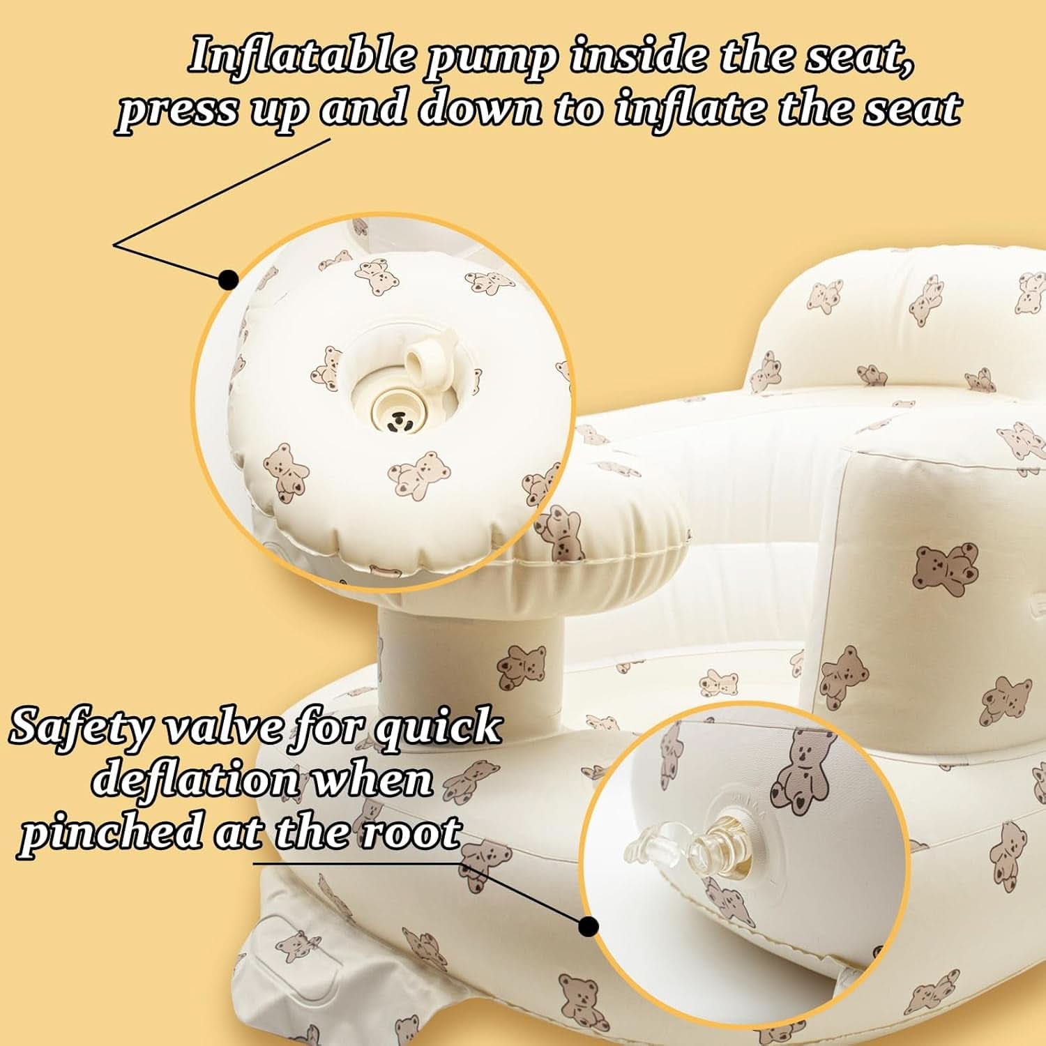 Felfújható ülés babáknak Jdblissful 3-36 hónapos korig Mother and Child Naty Shop