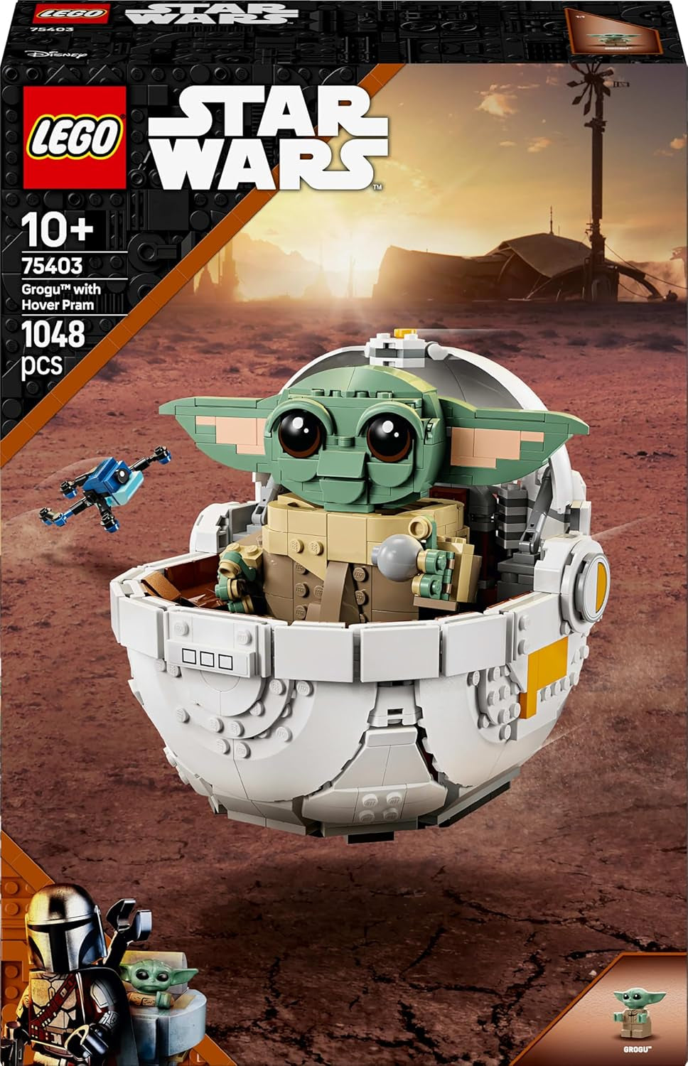 LEGO Star Wars 75403 Grogu a Mandalorian Repulsor bölcsőjében - Gyűjthető minifigura - Építhető, játszható és bemutatható modell - Otthoni dekorációk - Ajándék 10 év feletti fiúknak és lányoknak Építőkészletek Besuche den LEGO-Store